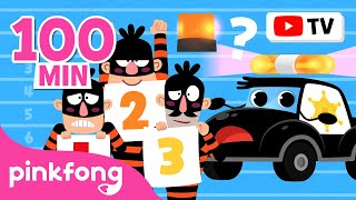 [TV for Kids] Catch the Ten Little Thieves! |   Patrol Pals Compilation | Pinkfong Police Car Series