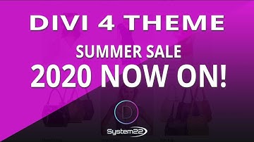 Divi 4 Theme Summer Sale 2020 👈