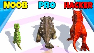 NOOB vs PRO vs HACKER - Dino Run screenshot 1