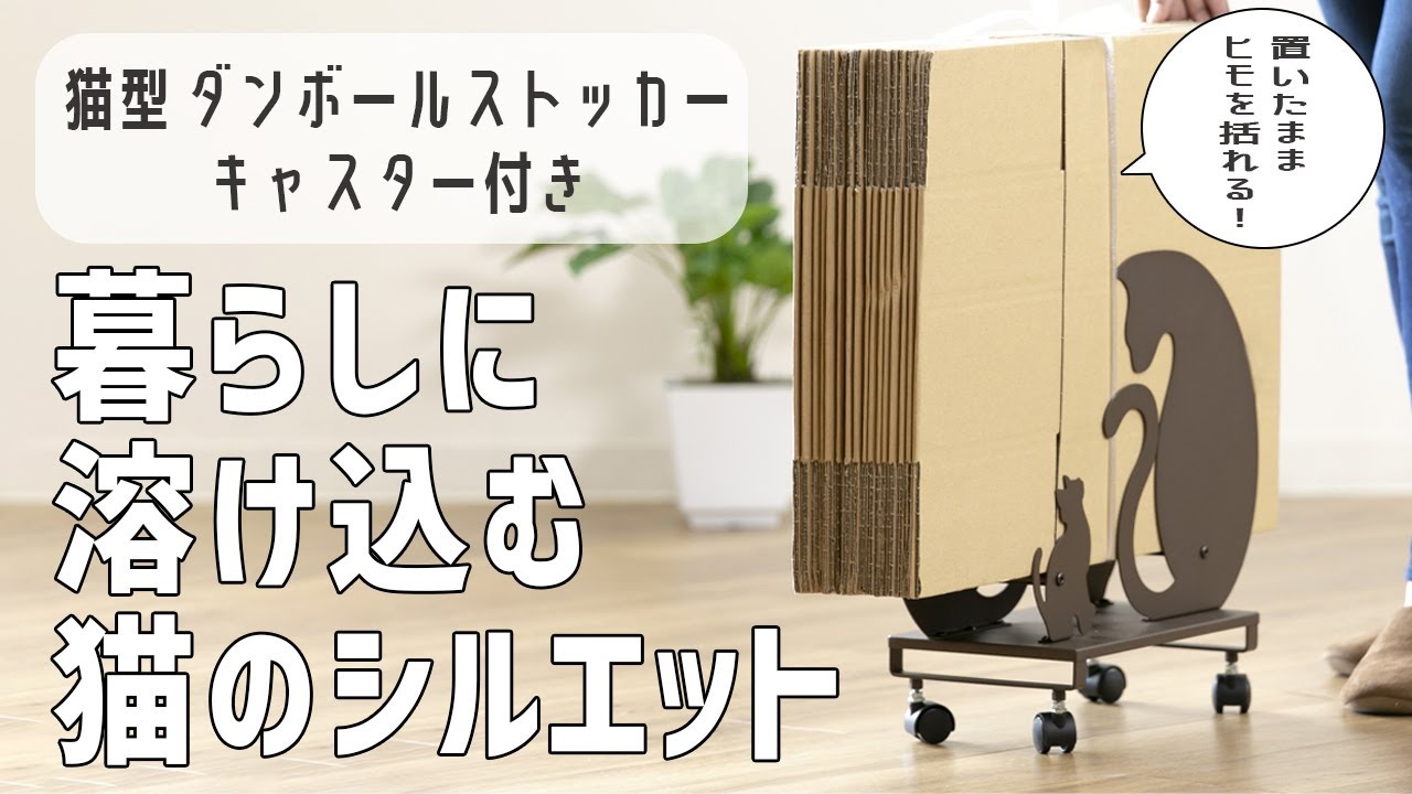 猫のシルエットが生活に溶け込む ネット通販で溜まりがちなダンボールをスマートに収納 Youtube
