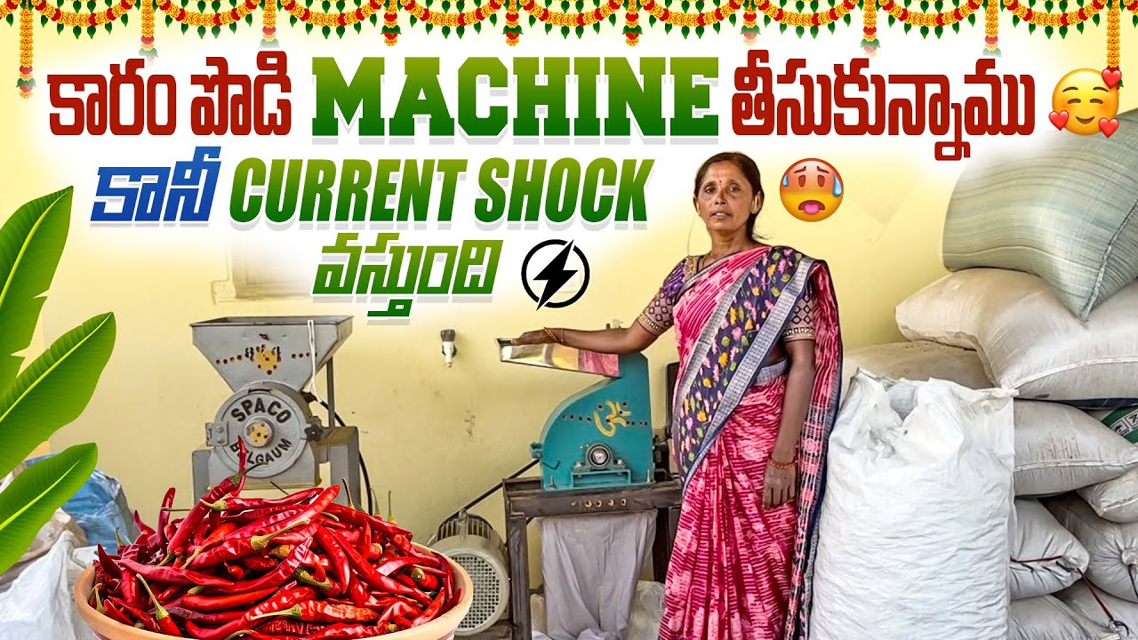 కారం పొడి Machine తీసుకున్నాము | order Now  chilli powder whatsapp no: 8686881832 Farmer to Home