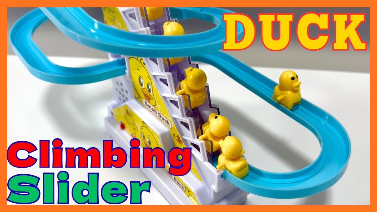 Duck climbing slider unboxing toys review and play 🦆