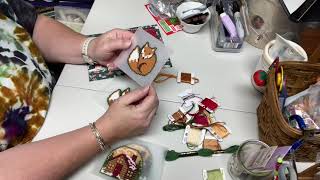 FLOSSTUBE #23 - The Northwoods Stitcher:  Finishing a perforated plastic ornament.