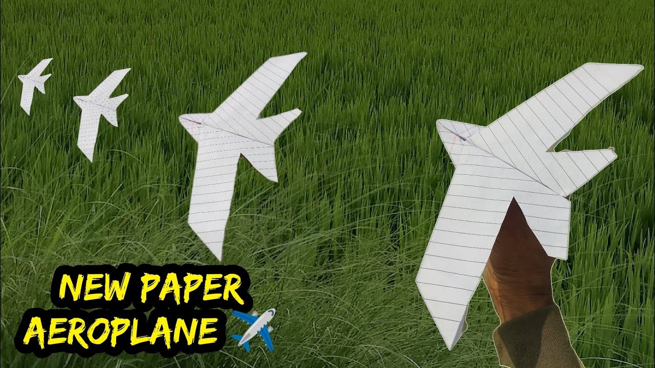 Awesome Flying notebook paper origami fighter plane making /#paperplane ...