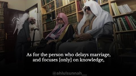 Seek knowledge or get married ? | Shaykh Abdul-Muhsin al-Abbad