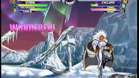 MvC2 Online (360): Brett (Cha/Storm/Doom) vs Kurow (Cam/Gam/Cyke) 8 .:1.26.11:.