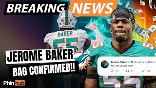 🔥💰 Jerome Baker's contract becomes fully guaranteed!! Miami Dolphins News | Trade News | Free Agency Details