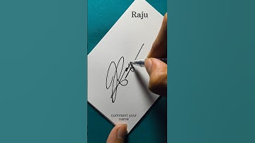 Raju name signature style #signoartist #signaturestyle