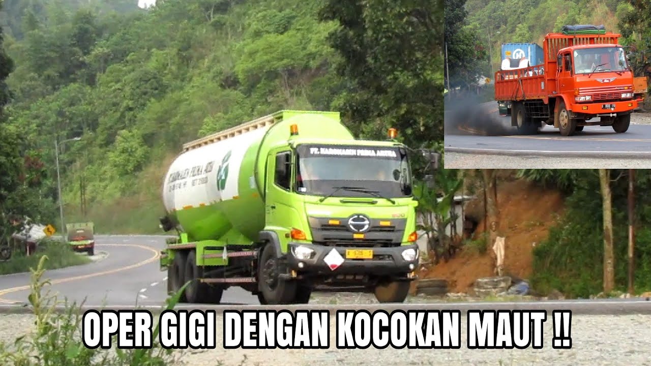 Skill Sopir Truk  Menaklukan Tanjakan Wadon Hino Lohan Hino 