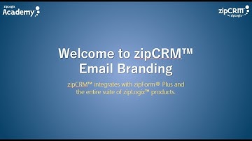 zipCRM®: Email Branding