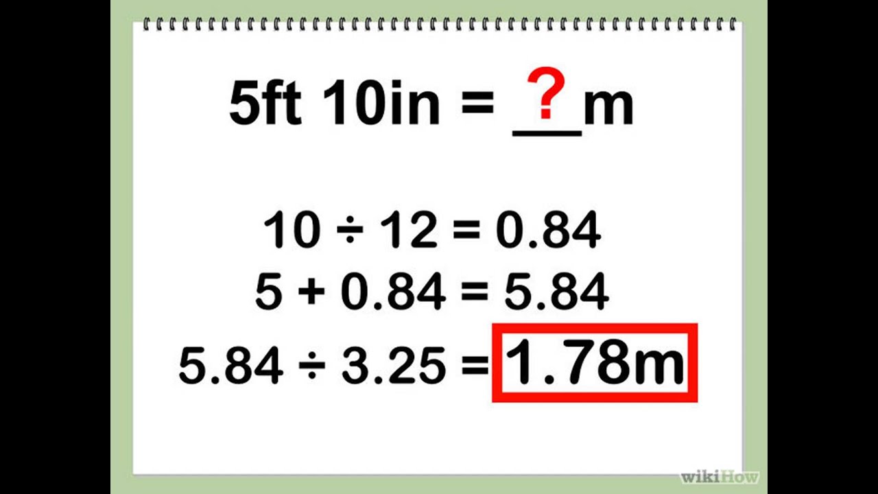 Cómo Convertir Pies A Metros Youtube