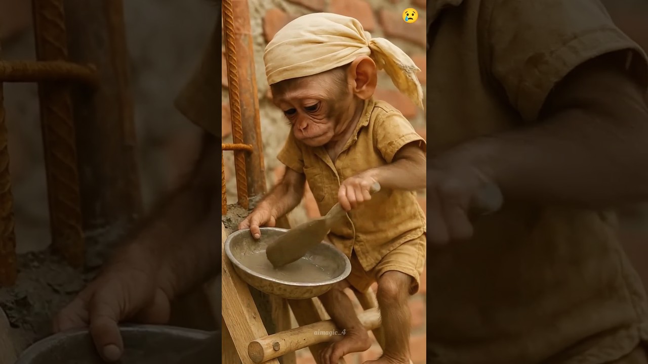 Poor baby monkey 🐒 sad emotional story ❤️ 
