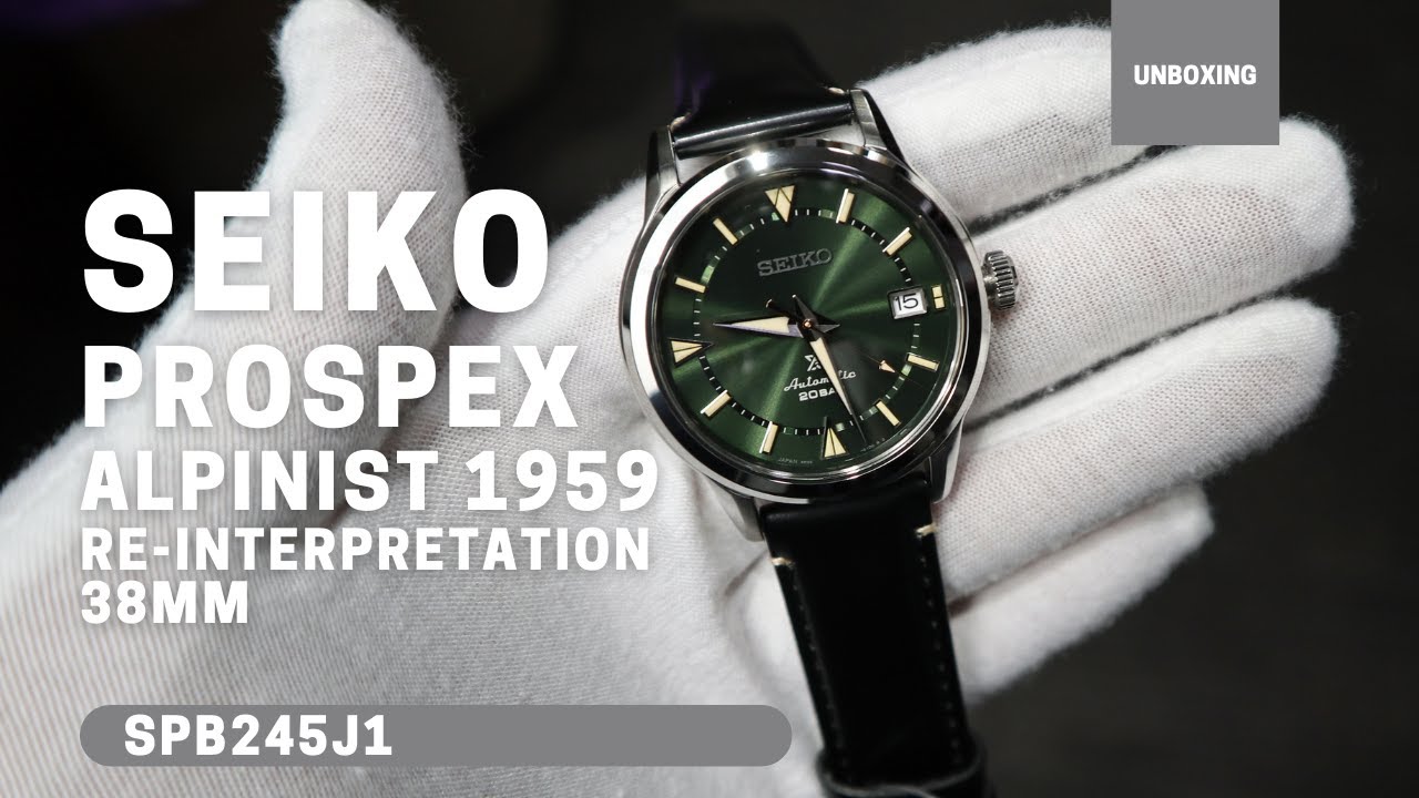 Mancha finalizando Omitido Unboxing Seiko Prospex Alpinist 1959 Re-Interpretation Green Dial SPB245J1  - YouTube