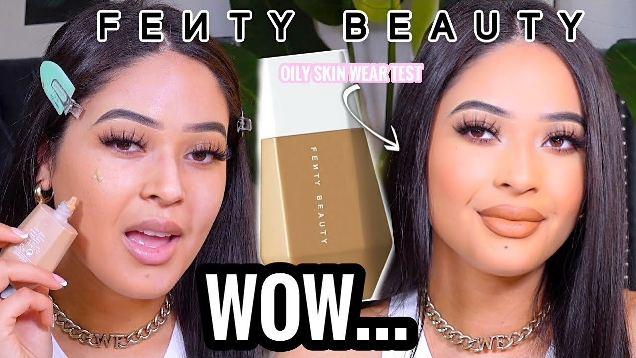 New Fenty Beauty Eaze Drop Blurring Skin Tint Review Wear Test Oily Skin Umm Is It Any Good Youtube