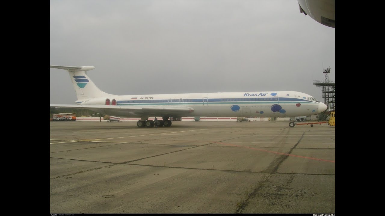 ИЛ-62 Красноярск-Минводы СССР RA-86709 (2001 год) VHS video