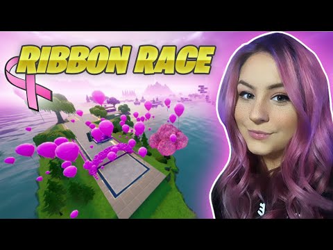 HOW FAST WILL I COMPLETE THE RIBBON RACE?! - Fortnite Creative Map