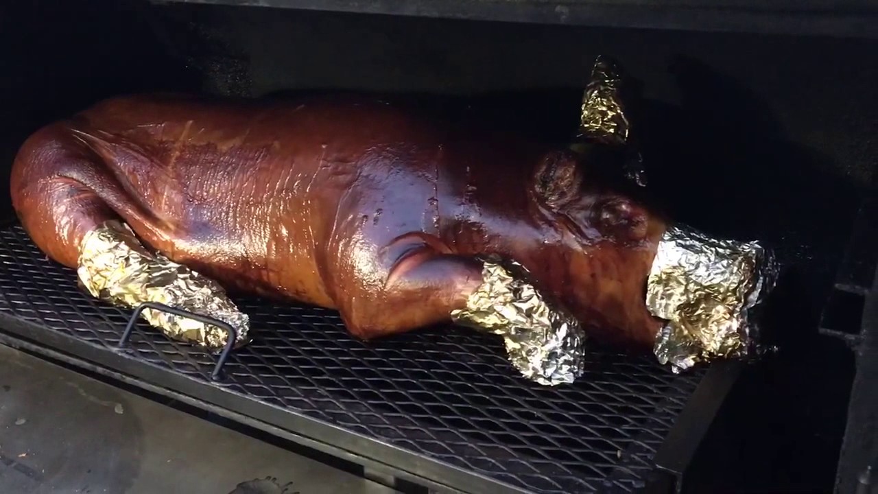 Thanksgiving Hog cooked on a Shirley Fab cooker. - YouTube