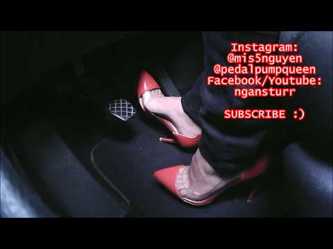 1ST TIME DRIVING MANUAL IN REALLY HIGH RED HEELS