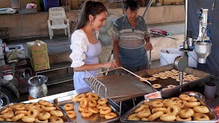 Amazing! Ring Donut American Style Chef - Make Fresh and Sold Out Every Day | Thai Street Food