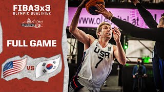 USA v Korea | Men's - Full Game | FIBA 3x3 Olympic Qualifier | 3x3 Basketball screenshot 2