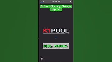 Solo Mining Kaspa on K1POOL Day 10