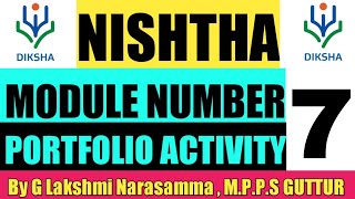 MODULE 7 PORTFOLIO MODEL FOR NISHTHA | DIKSHA