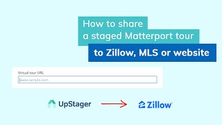 UpStager - How to share a staged Matterport tour to real estate listings like Zillow, MLS or website