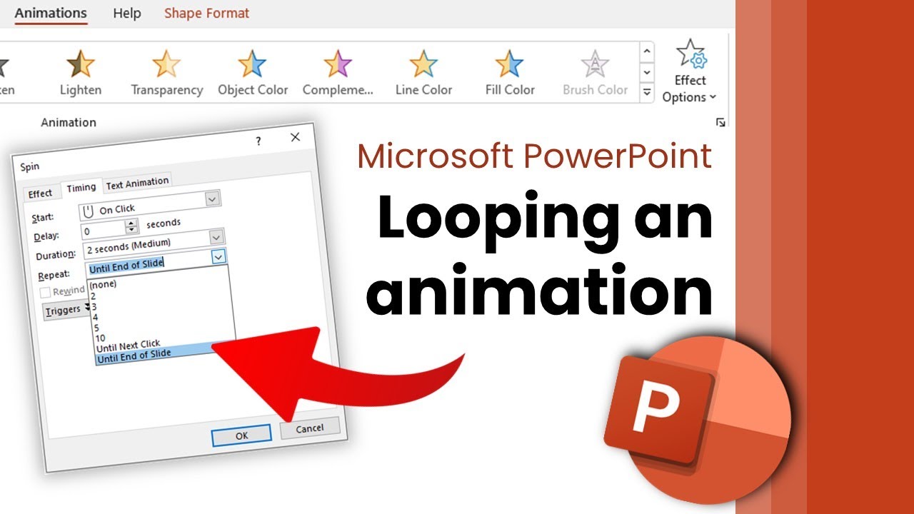 how to get powerpoint presentation to loop