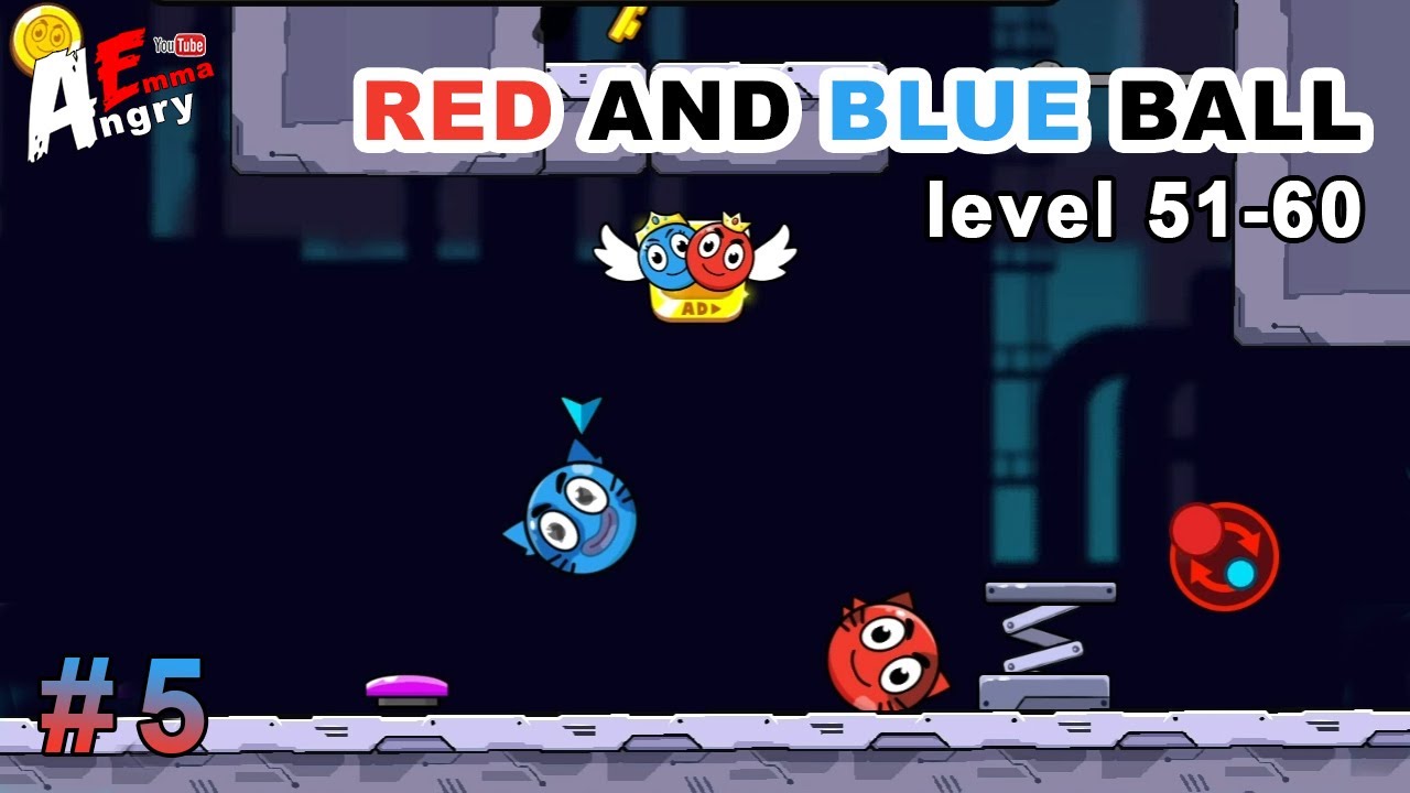 🔴Red and 🔵Blue Ball : The Forest - Gameplay #5 level 51-60 (Android)