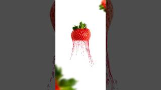 Strawberry Splash▪️Tutorials by @ferhatsozeriart #shorts  #photoshop