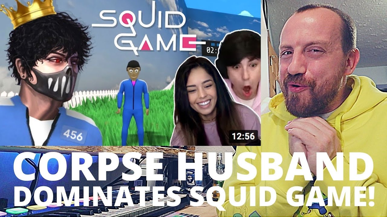 WATCHING Corpse Husband for the FIRST TIME! (I CANT STOP WINNING SQUID GAME)
