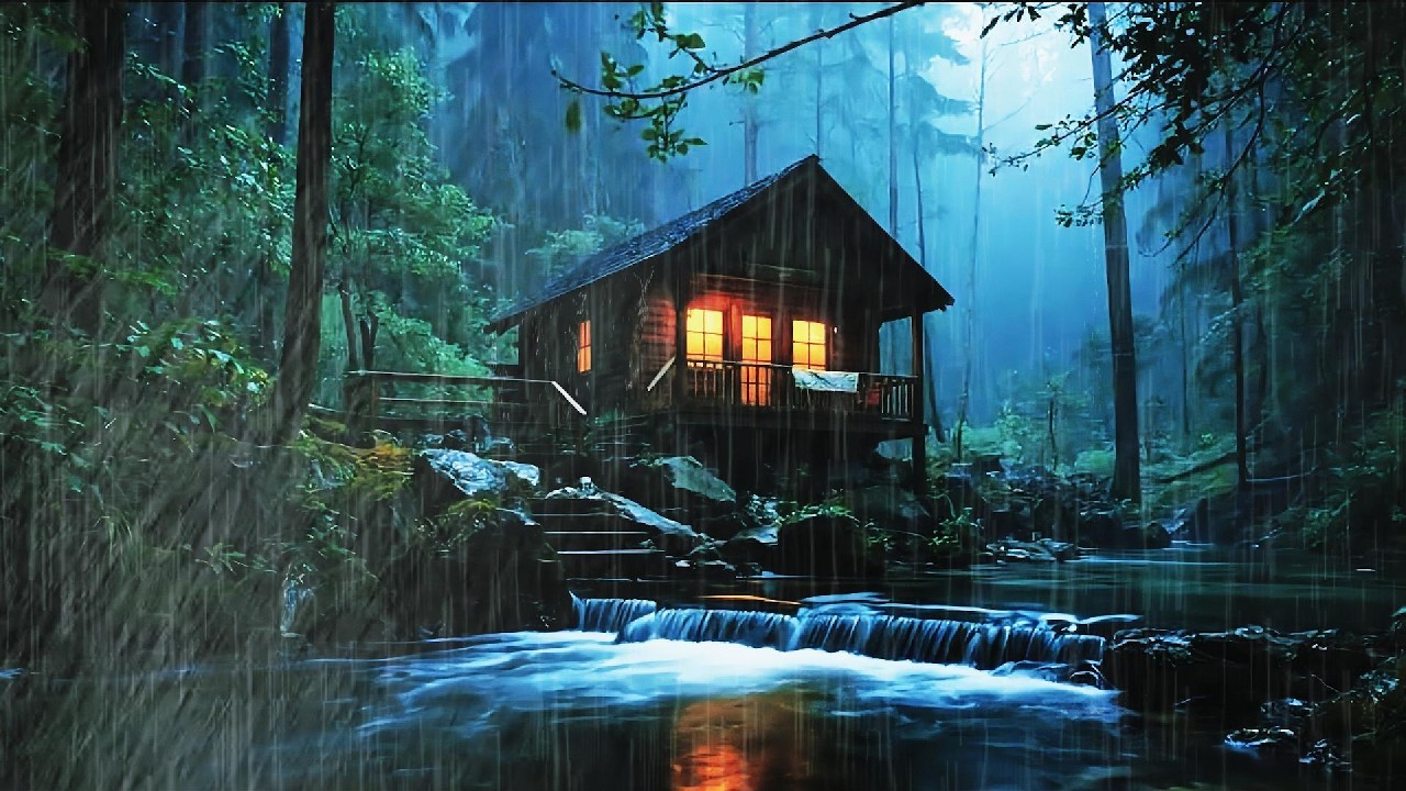 Rain Sounds in a Cozy Forest Bedroom 🌲 | No Music, Pure Sleep Sounds for Deep Sleep - ASMR Relaxing