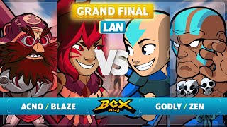 Acno & Blaze vs Godly & Zen - GRAND FINAL - Brawlhalla World Championship 2023 - LAN 2v2