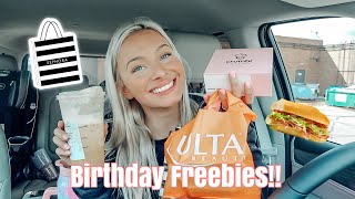 Getting all my BIRTHDAY FREEBIES!! by Brooke Lehman 1,728 views 1 year ago 13 minutes, 46 seconds