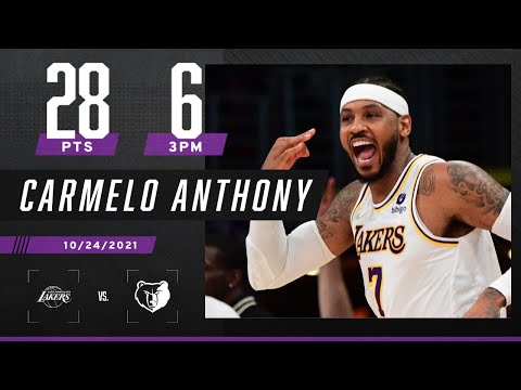 Carmelo Anthony drops 28 PTS and the Lakers get their first W of the season 🔥