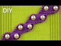 How to Make a SNAKE or a WAVE Macrame Bracelet with Beads