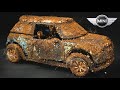 Restore Abandoned Mini Cooper Found From Cat Litter Box | Diecast Restoration Mini Cooper