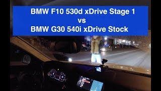 BMW F10 530d st1 vs BMW 540i g30 stock