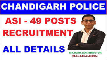 Chandigarh Police New Vacancy 2022 : ASI Police Recruitment 2022 Syllabus [Police Jobs for ASI]