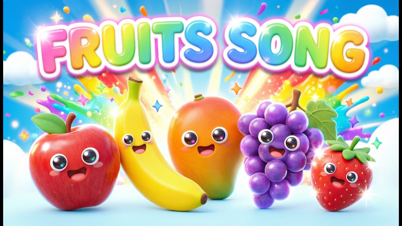 Fruits Song for Kids 🍎🍌 | Learn Fruits Names with Fun & Music | Nursery ...