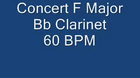 Concert F Major Scale- Bb Clarinet