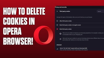 How To DELETE COOKIES in OPERA Browser!