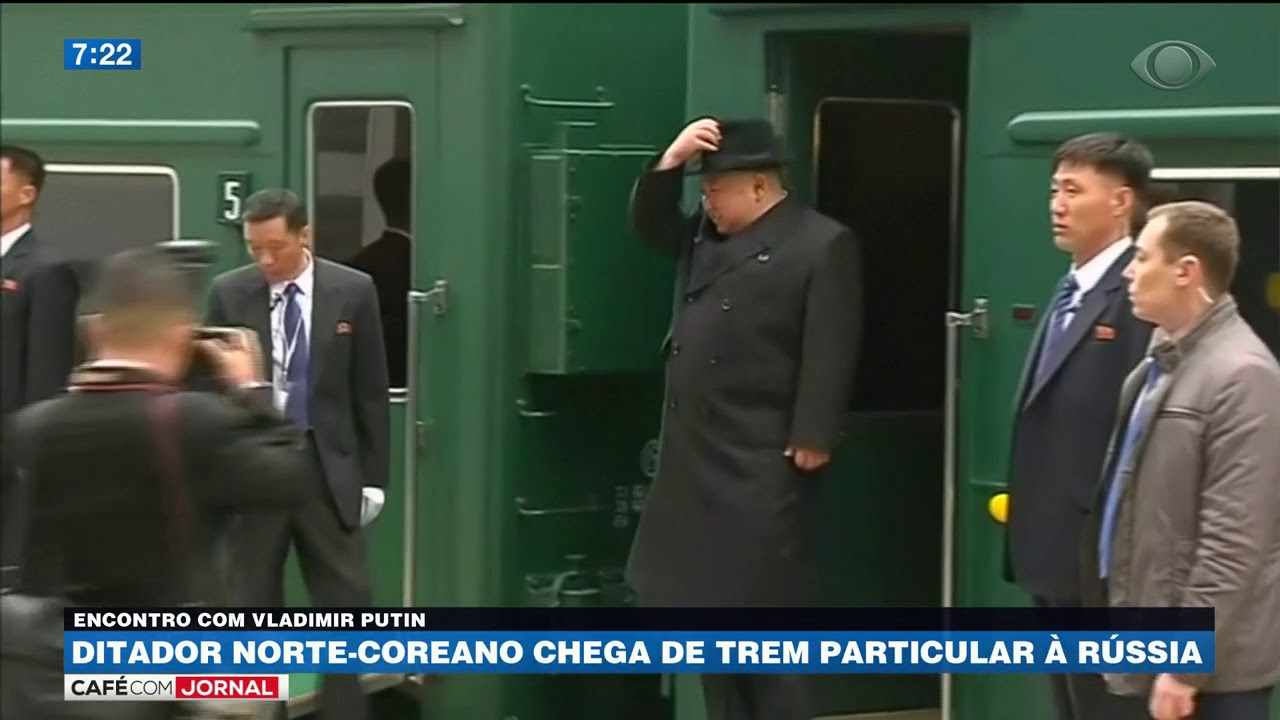 Kim Jong-un chega à Rússia em trem blindado para encontro com Putin