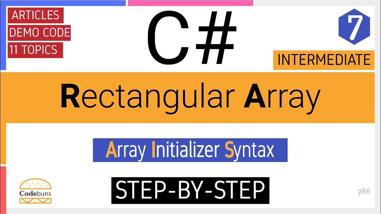 C# Rectangular Array | 2D | Initializer Syntax | Demo - YouTube