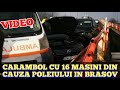 Carambol cu 16 masini pe DN 1 in Brasov din cauza poleiului