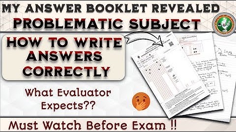How to Write Answers for Full Marks VTU PROBLEMATIC Answer Sheet Revealed ,What Examiners Look For !