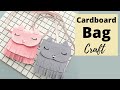 Cardboard craft bag making  how to make bag from cardboard by aloha crafts