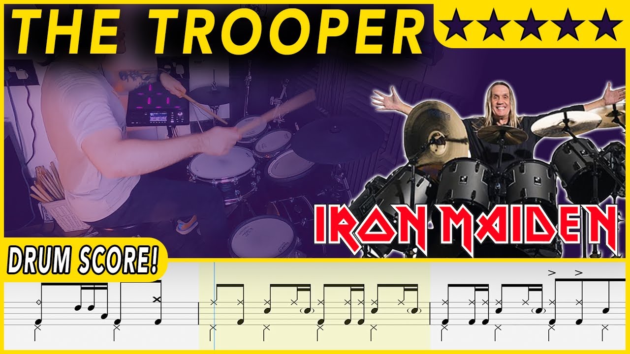 The Trooper - Iron Maiden | DRUM SCORE Sheet Music | #542 DRUMSCRIBE The Trooper - Iron Maiden | DRUM SCORE Sheet Music | #542 DRUMSCRIBE
