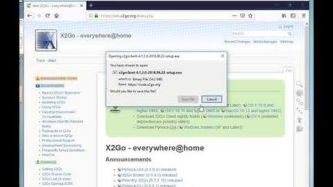 04-10-2019 Install x2go Software on Windows 10.
