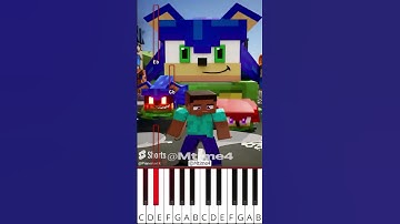 Aphmau VS Steve Battle | Sonic & Caseoh ＆ Minecraft (@Mtime4) - Octave Piano Tutorial